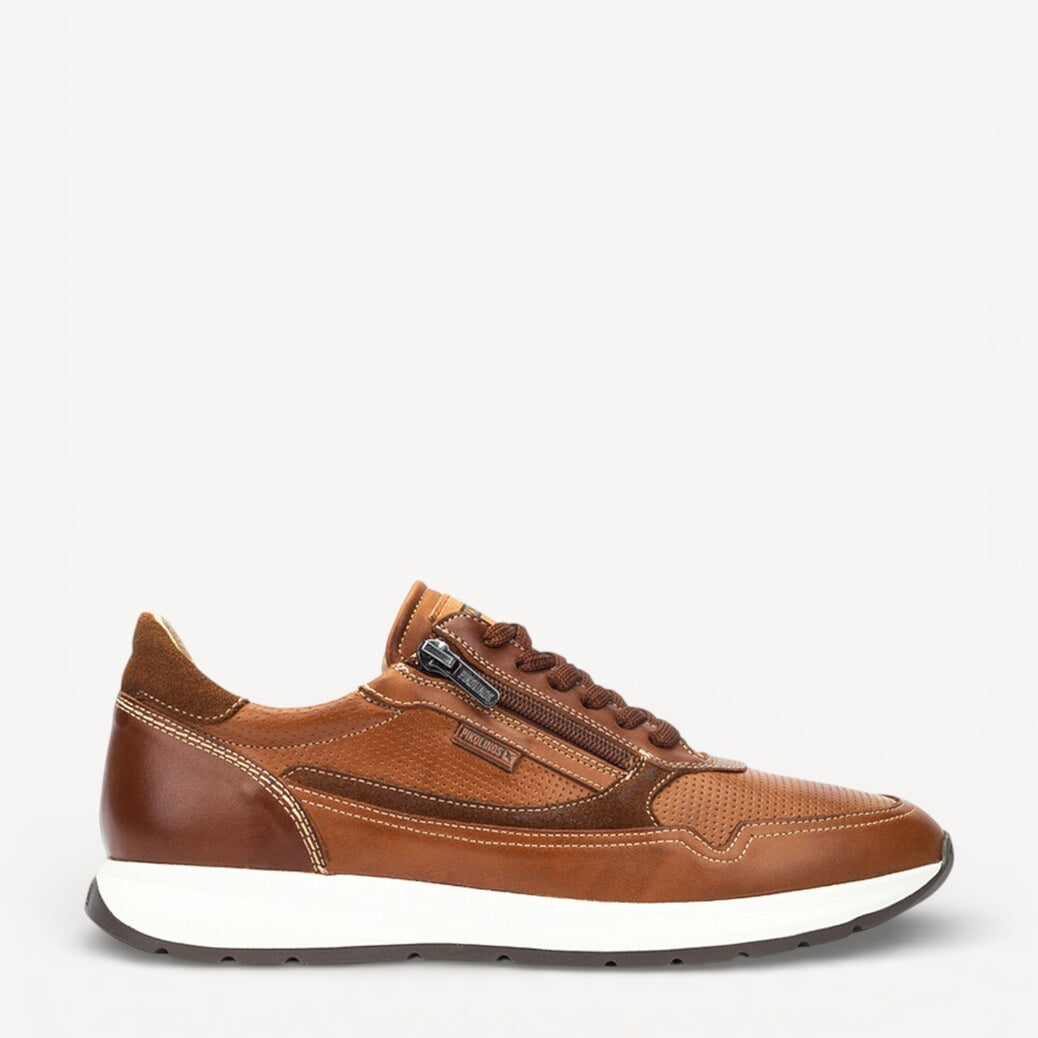 Heren veterschoenen-Bruin leer