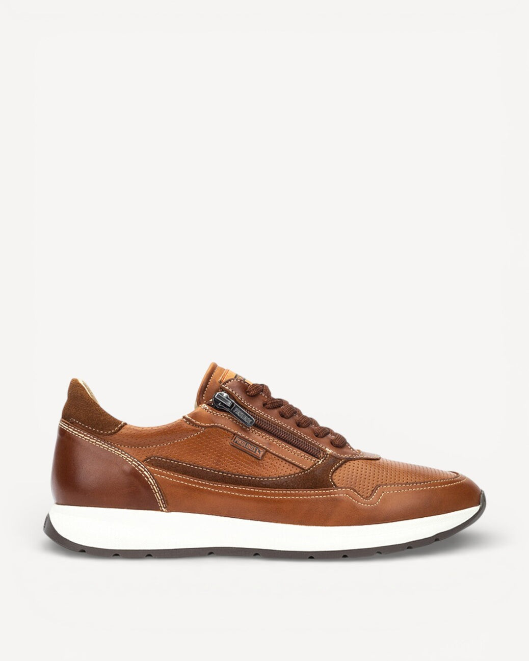 Heren veterschoenen-Bruin leer