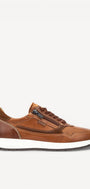 Heren veterschoenen-Bruin leer