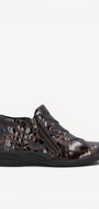 DAMES BOOTS+KORT LAARS-Bruin leer