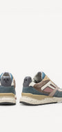 Heren veterschoenen-Blauw combi kleur