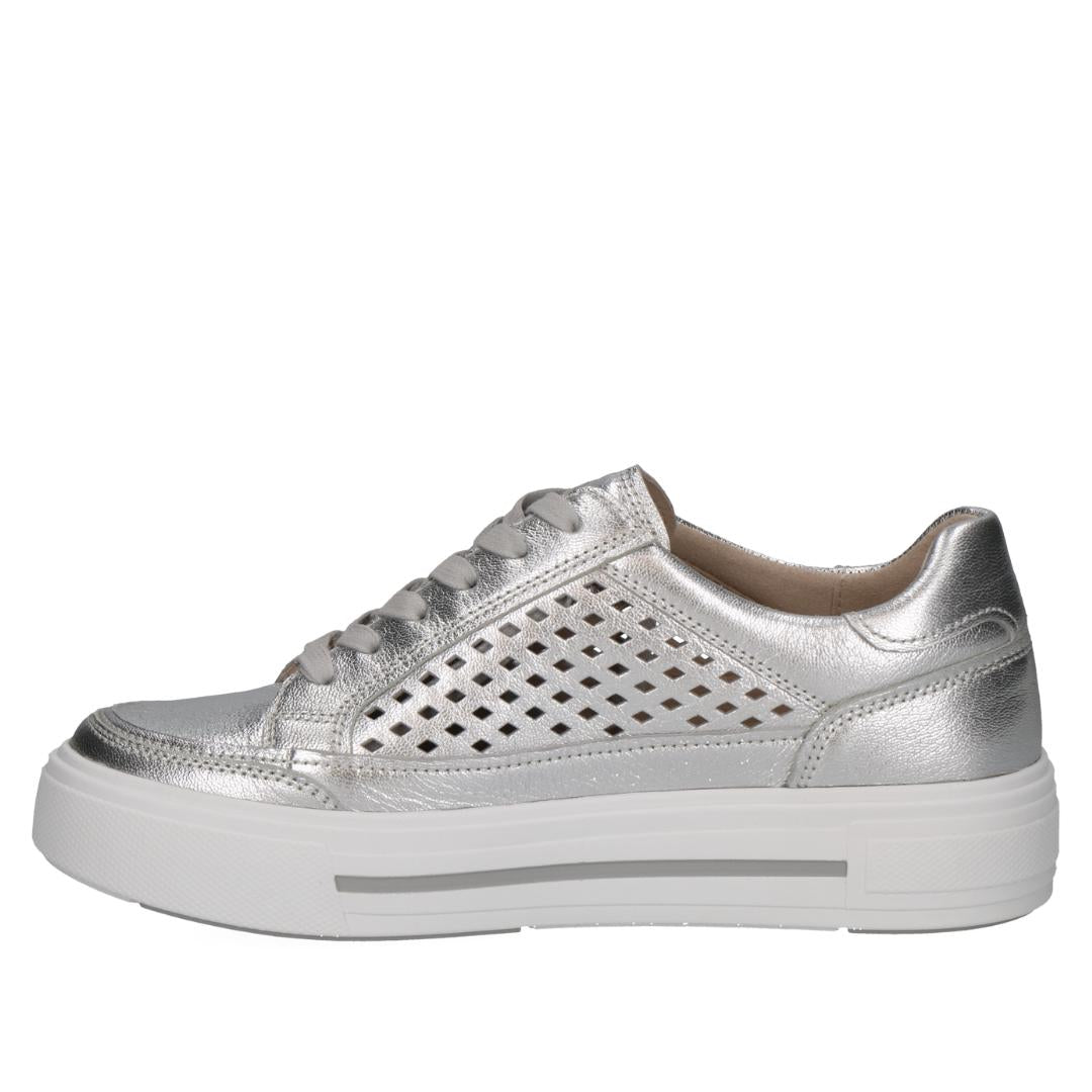 DAMES SPORTIEVE VETERSCHO-Zilver leer