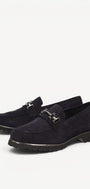DAMES INSTAPSCHOENEN-Blauw suède/nubuck