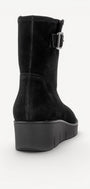 DAMES BOOTS+KORT LAARS-Zwart suède