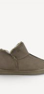 Dames dichte pantoffels-Groen suède/nubuck