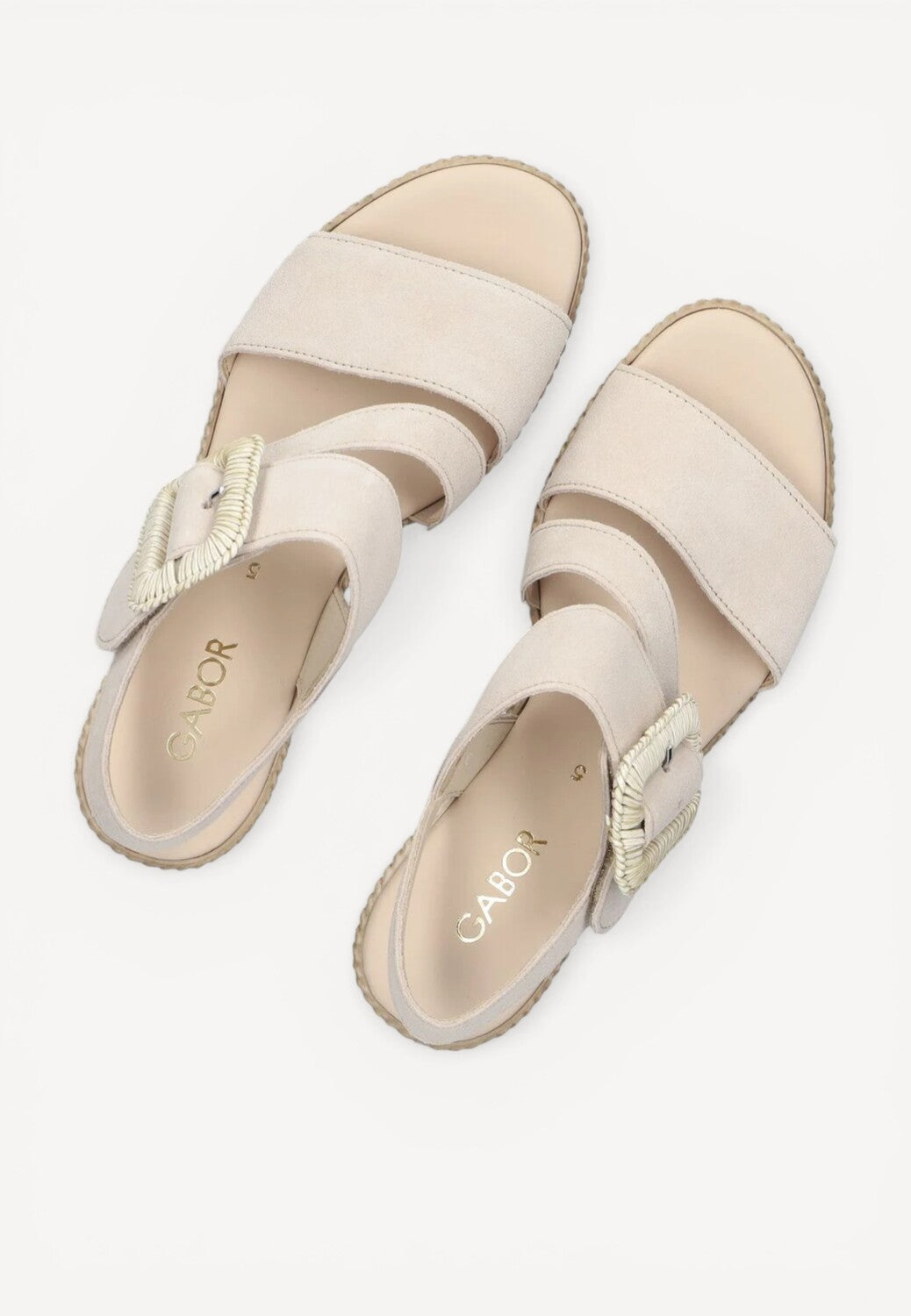 DAMES OPEN SCHOENEN-Beige suède/nubuck