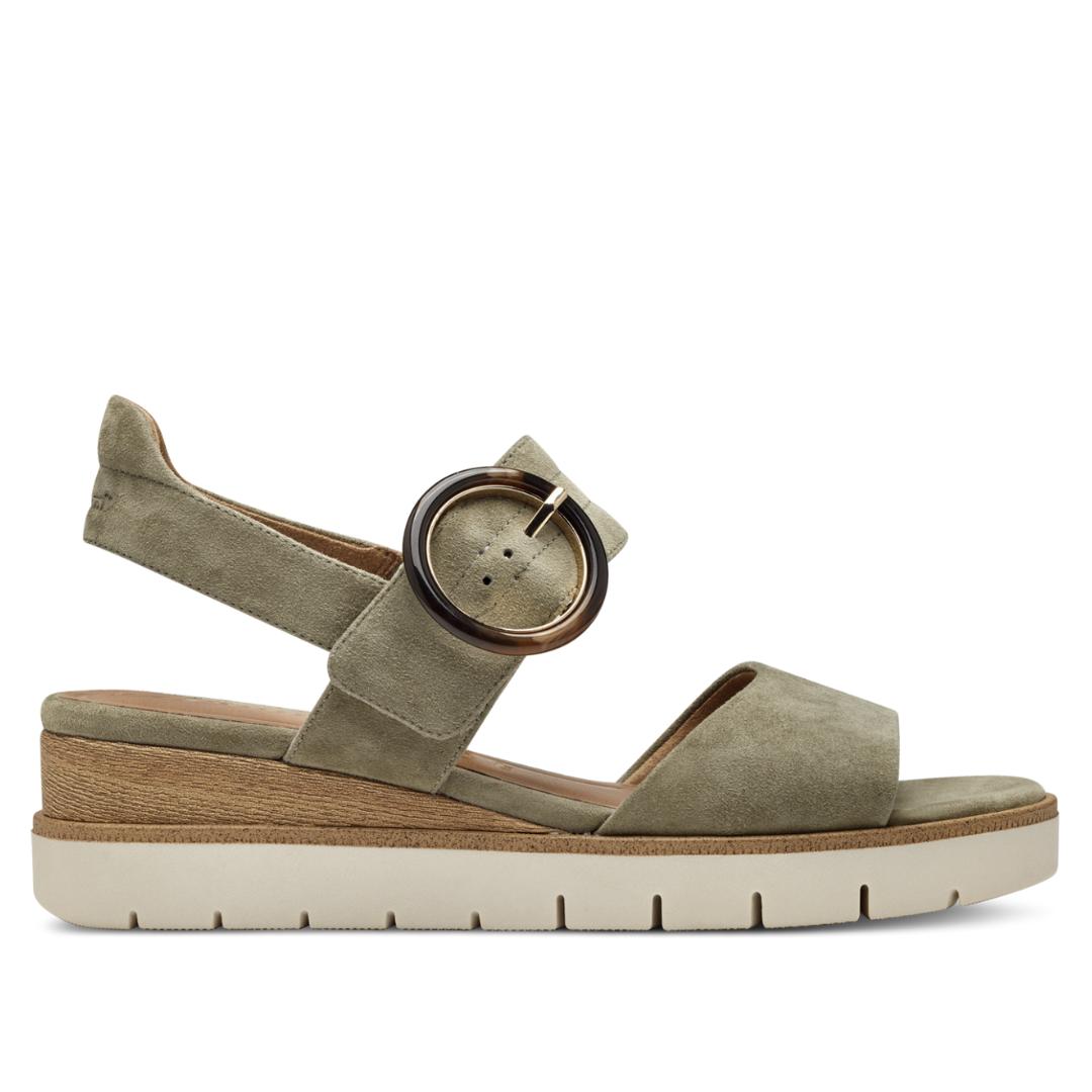 DAMES OPEN SCHOENEN-Groen suède/nubuck