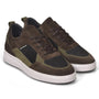 Heren veterschoenen-Bruin combi kleur