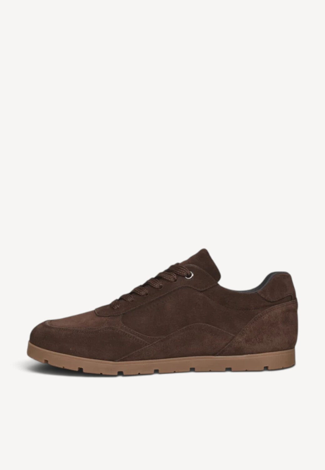 Heren veterschoenen-Bruin suède