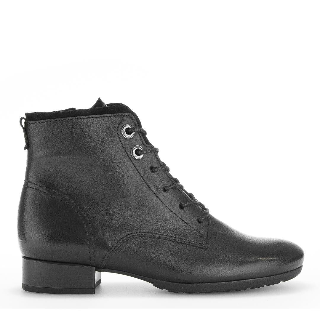 DAMES BOOTS+KORT LAARS-Zwart leer