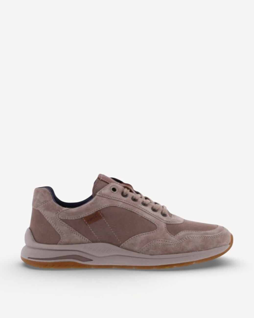 Heren veterschoenen-Beige suède/nubuck