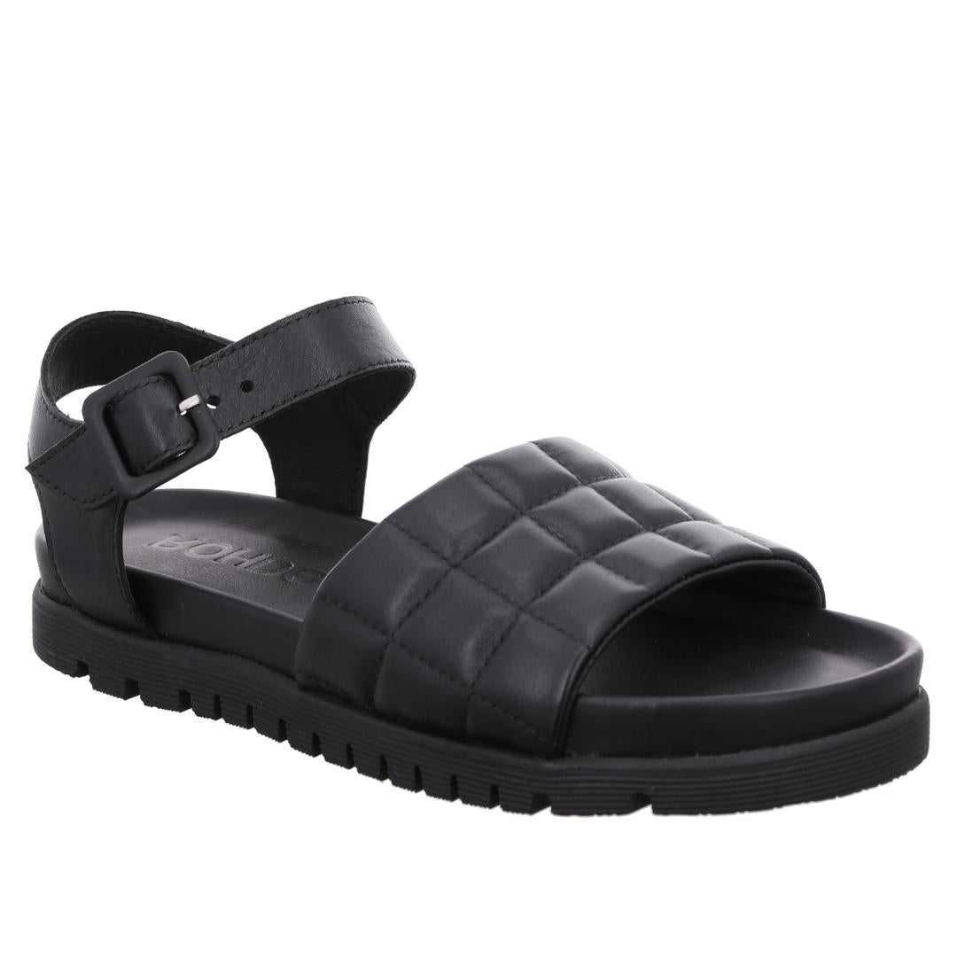 DAMES OPEN SCHOENEN-Zwart leer