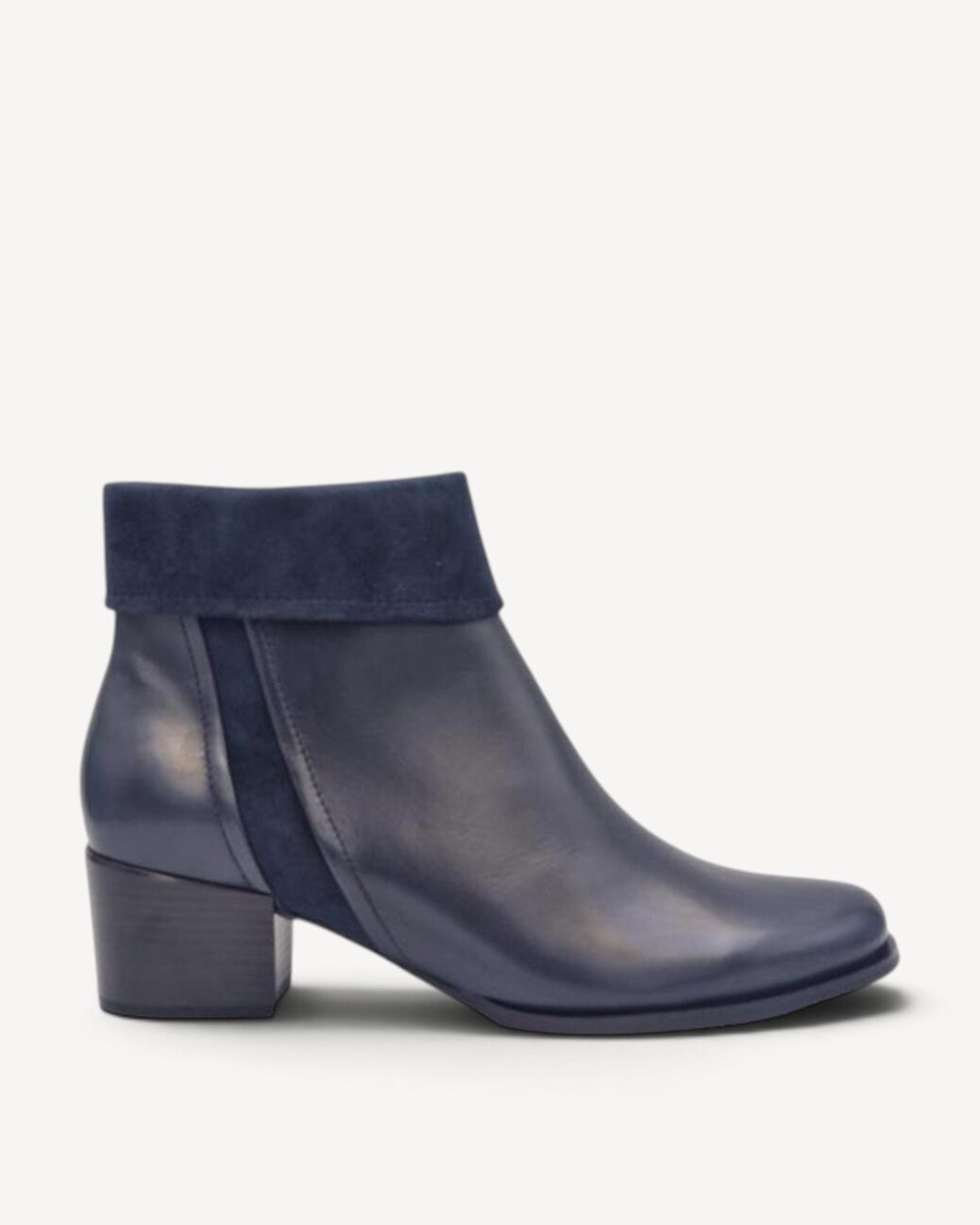 DAMES BOOTS+KORT LAARS-Blauw leer