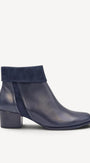 DAMES BOOTS+KORT LAARS-Blauw leer