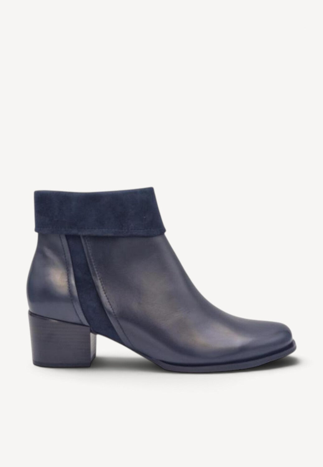 DAMES BOOTS+KORT LAARS-Blauw leer