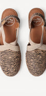 MUIL +SLINGBACK-Beige combi kleur