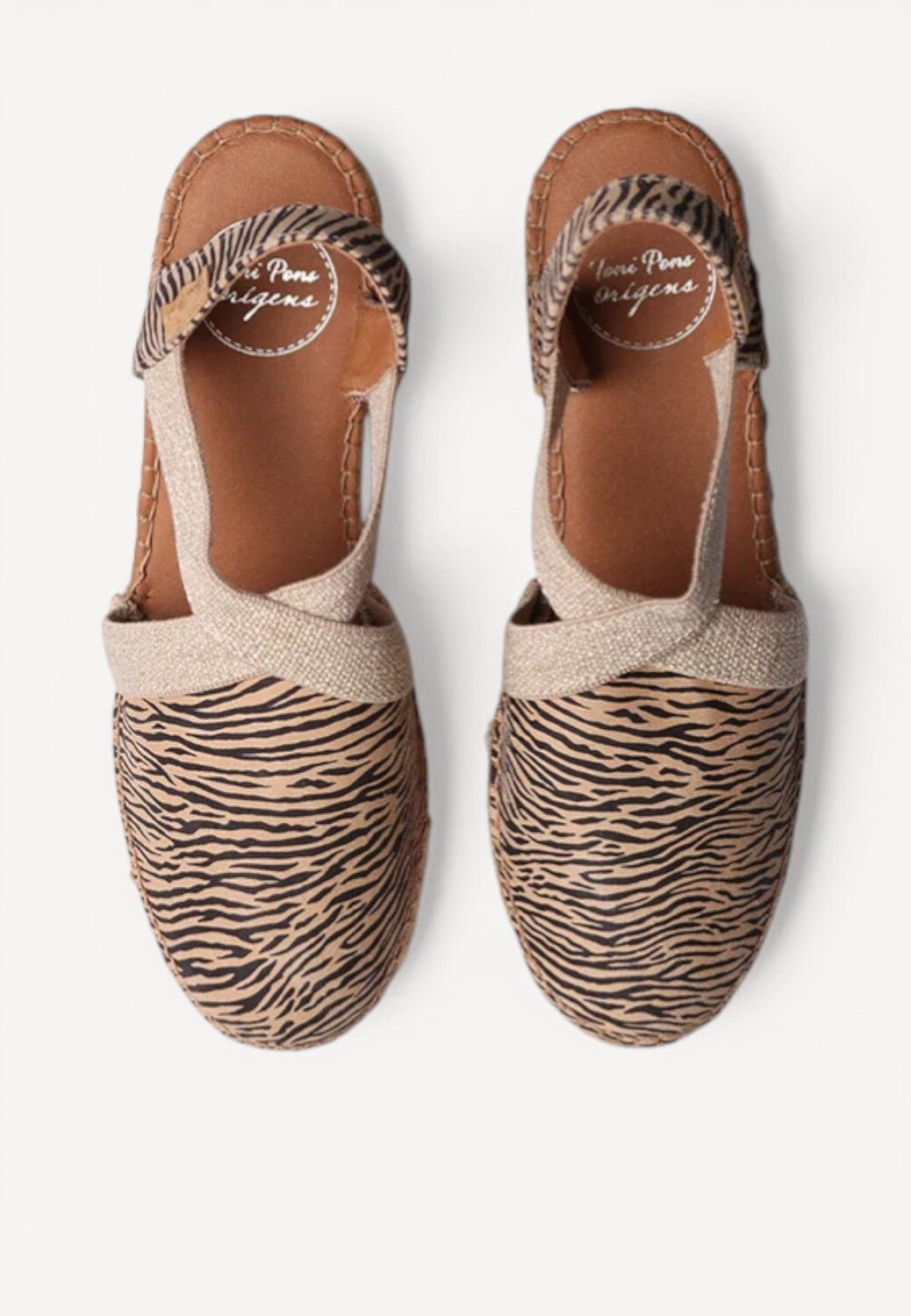MUIL +SLINGBACK-Beige combi kleur