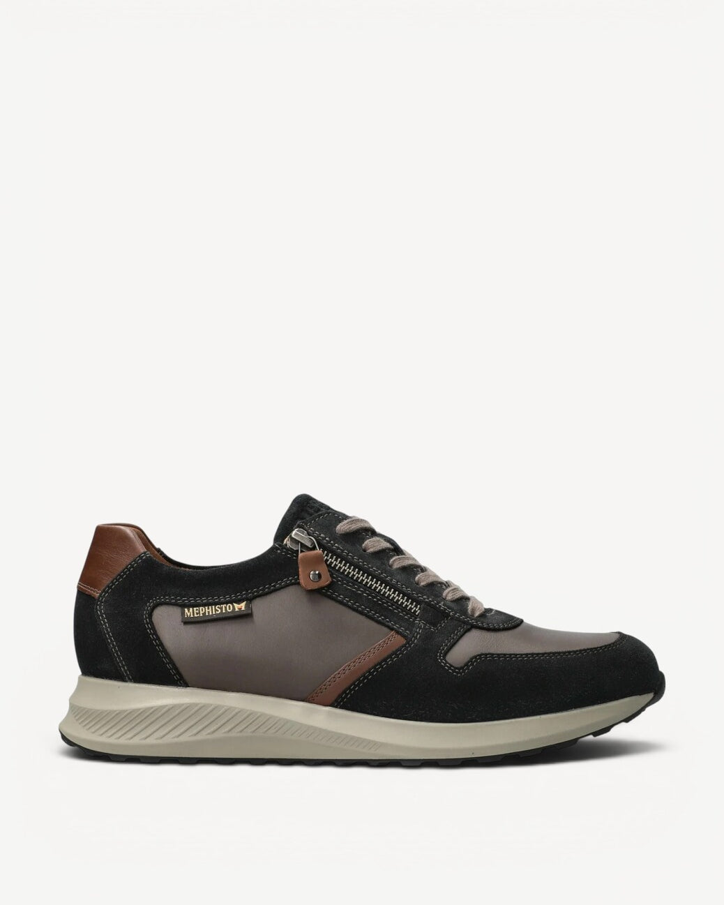 Heren veterschoenen-Blauw suède/nubuck