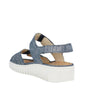 DAMES OPEN SCHOENEN-Blauw leer