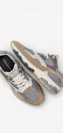 Heren veterschoenen-Bruin combi kleur