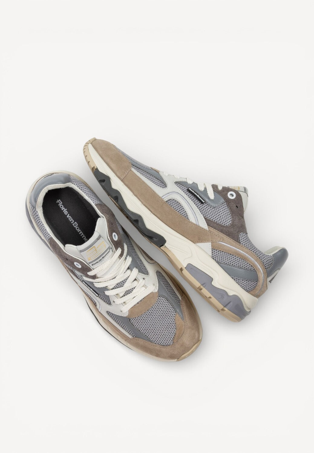 Heren veterschoenen-Bruin combi kleur