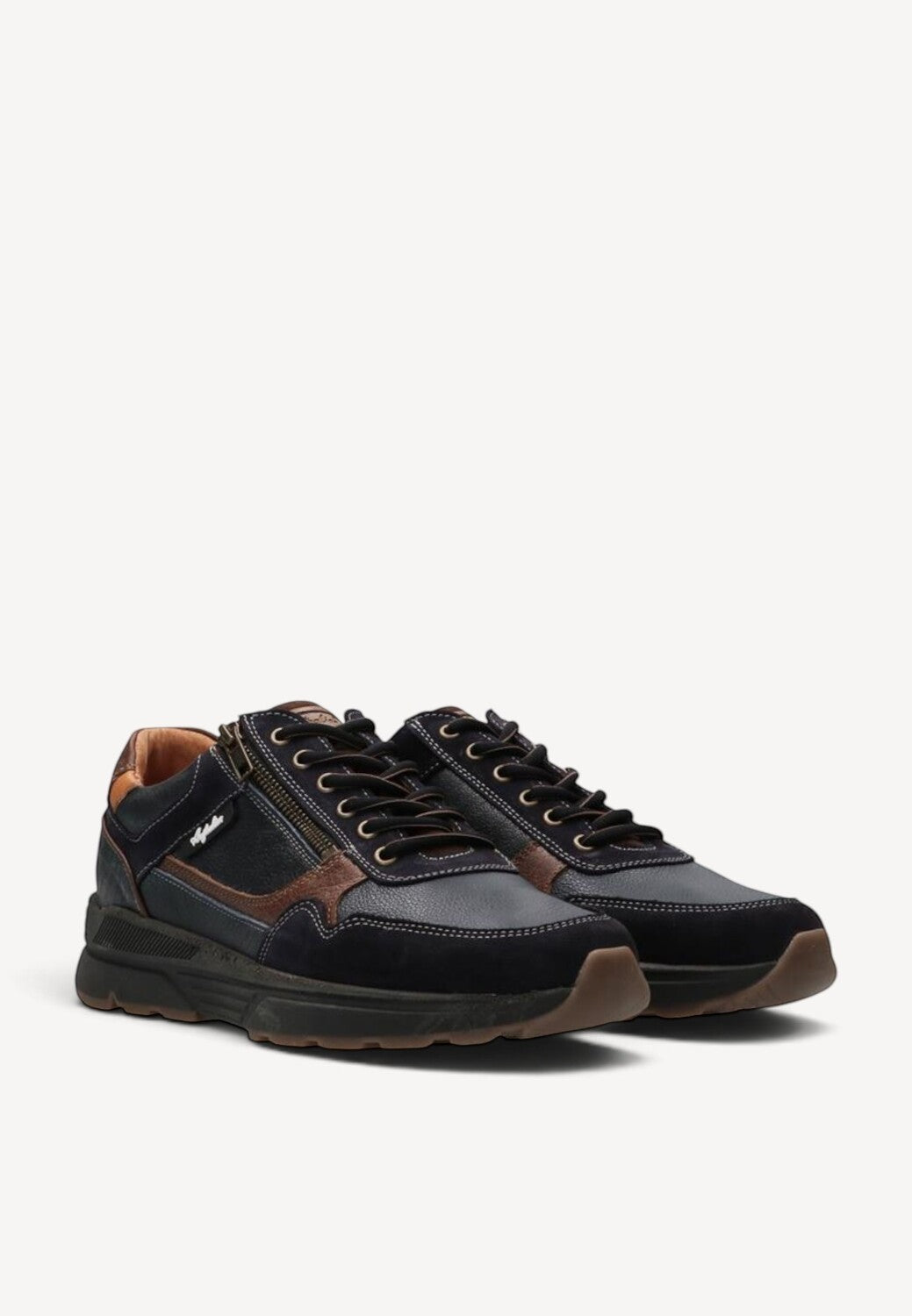 Heren veterschoenen-Blauw suède/nubuck
