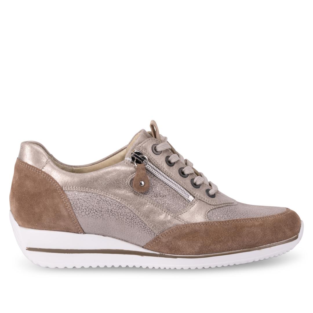 DAMES SPORTIEVE VETERSCHO-Beige leer