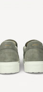 Heren instapper-Groen suède/nubuck