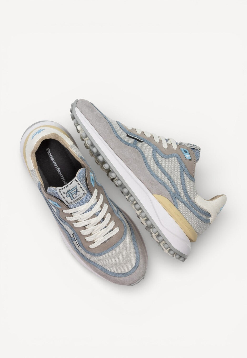 Heren veterschoenen-Grijs combi kleur