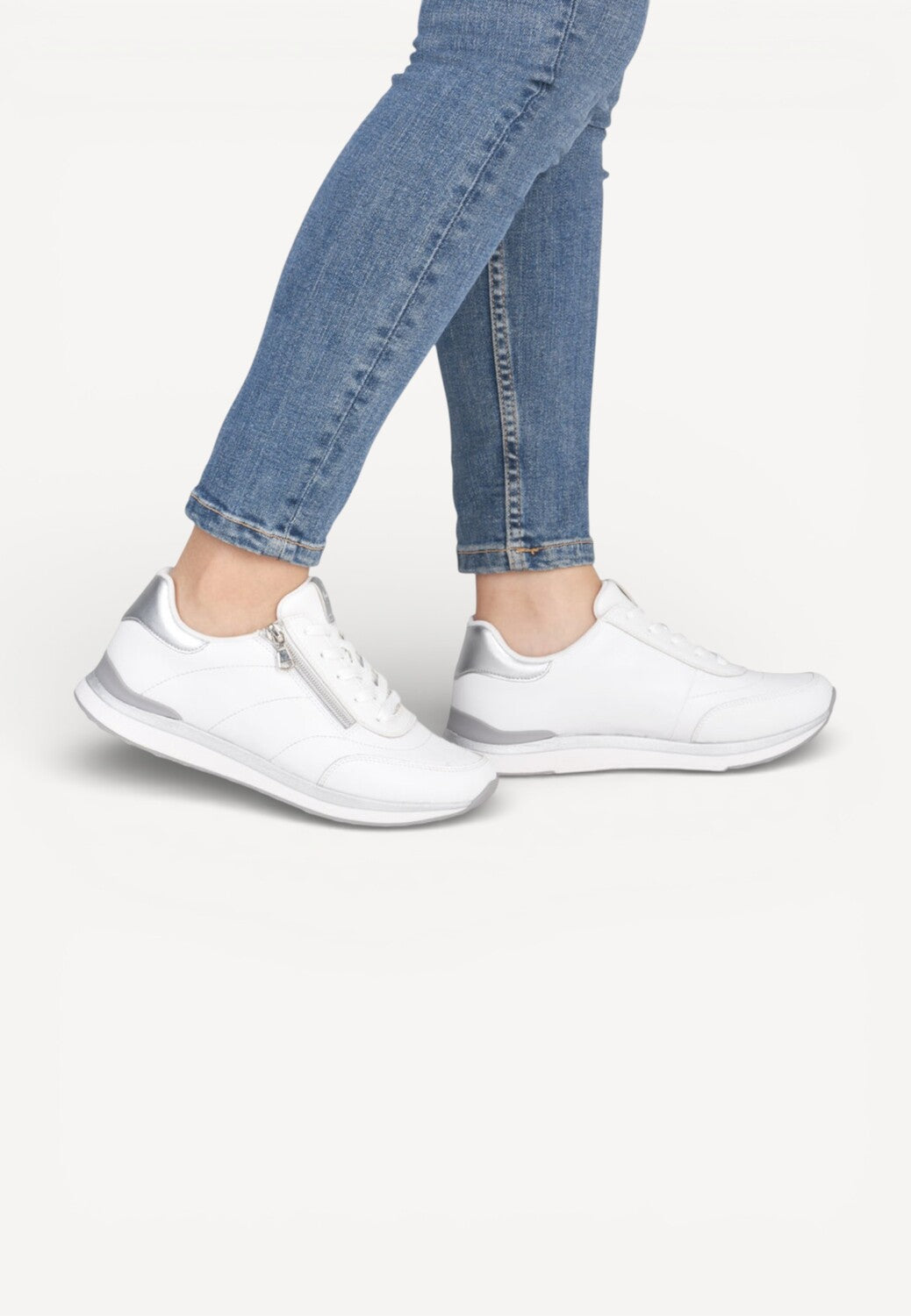 DAMES SPORTIEVE VETERSCHO-Wit leer