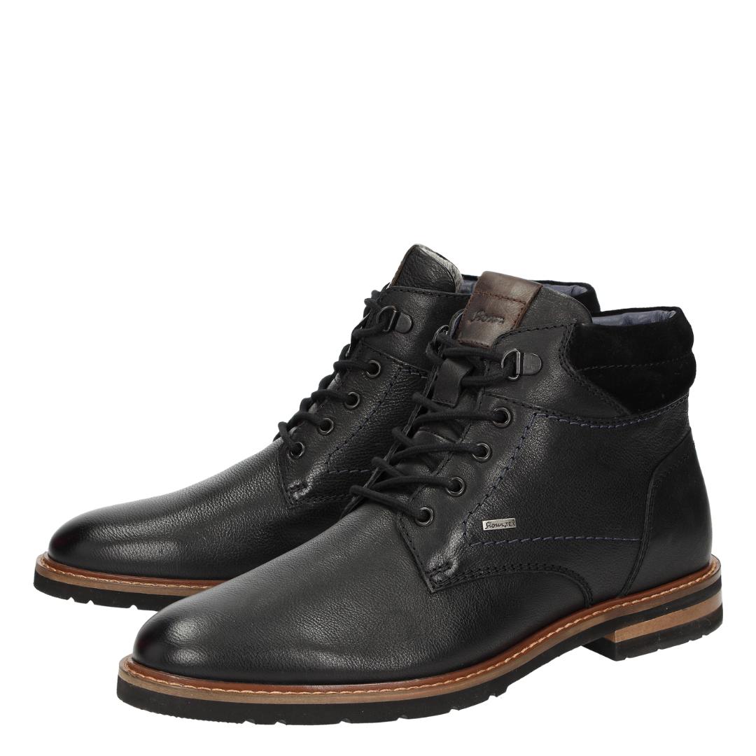 Heren boots-Zwart leer