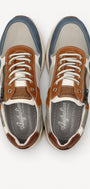 Heren veterschoenen-Blauw combi kleur