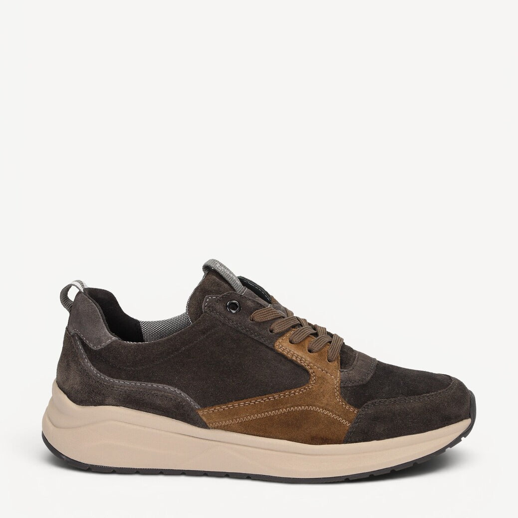 Heren veterschoenen-Grijs combi kleur
