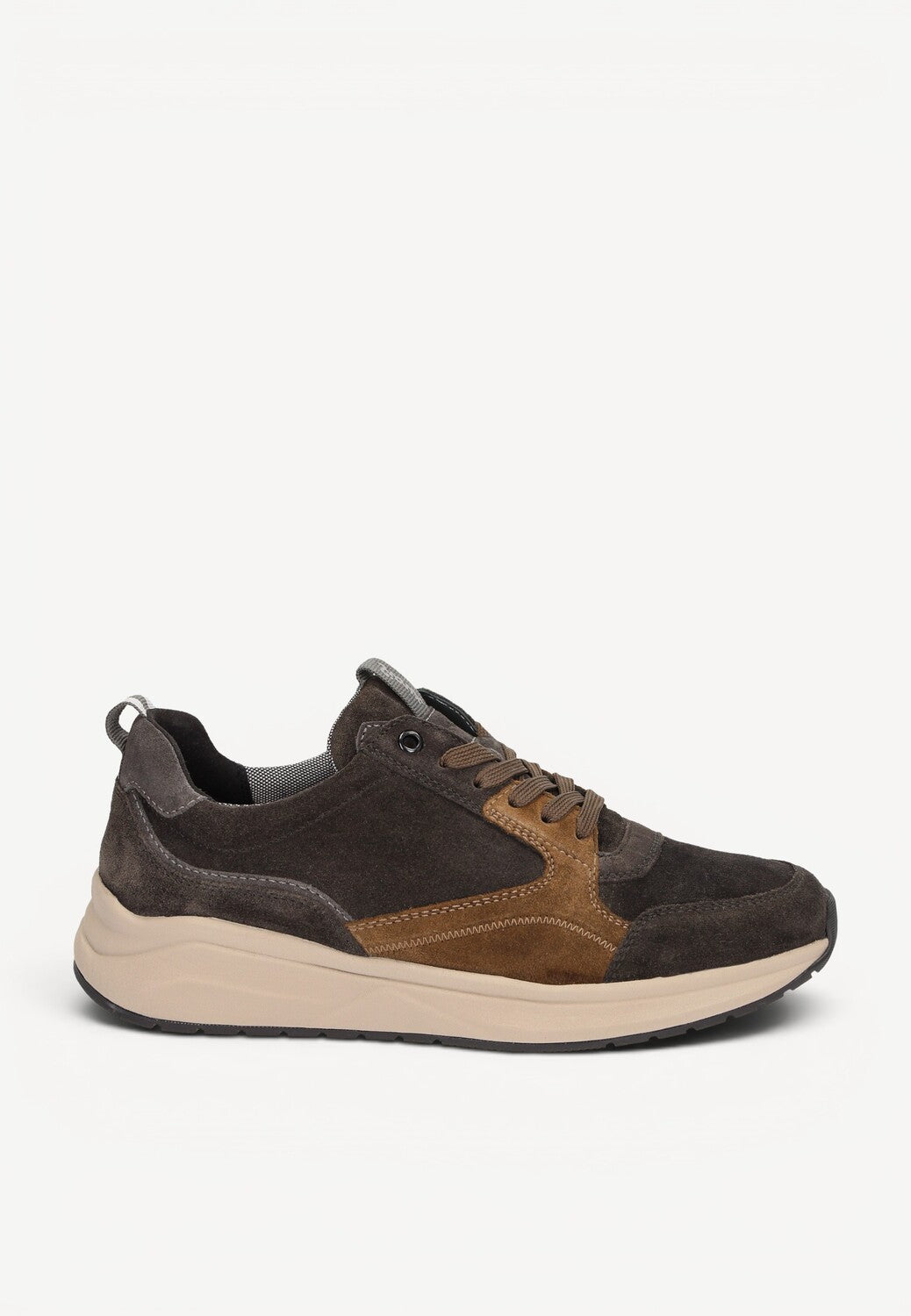 Heren veterschoenen-Grijs combi kleur