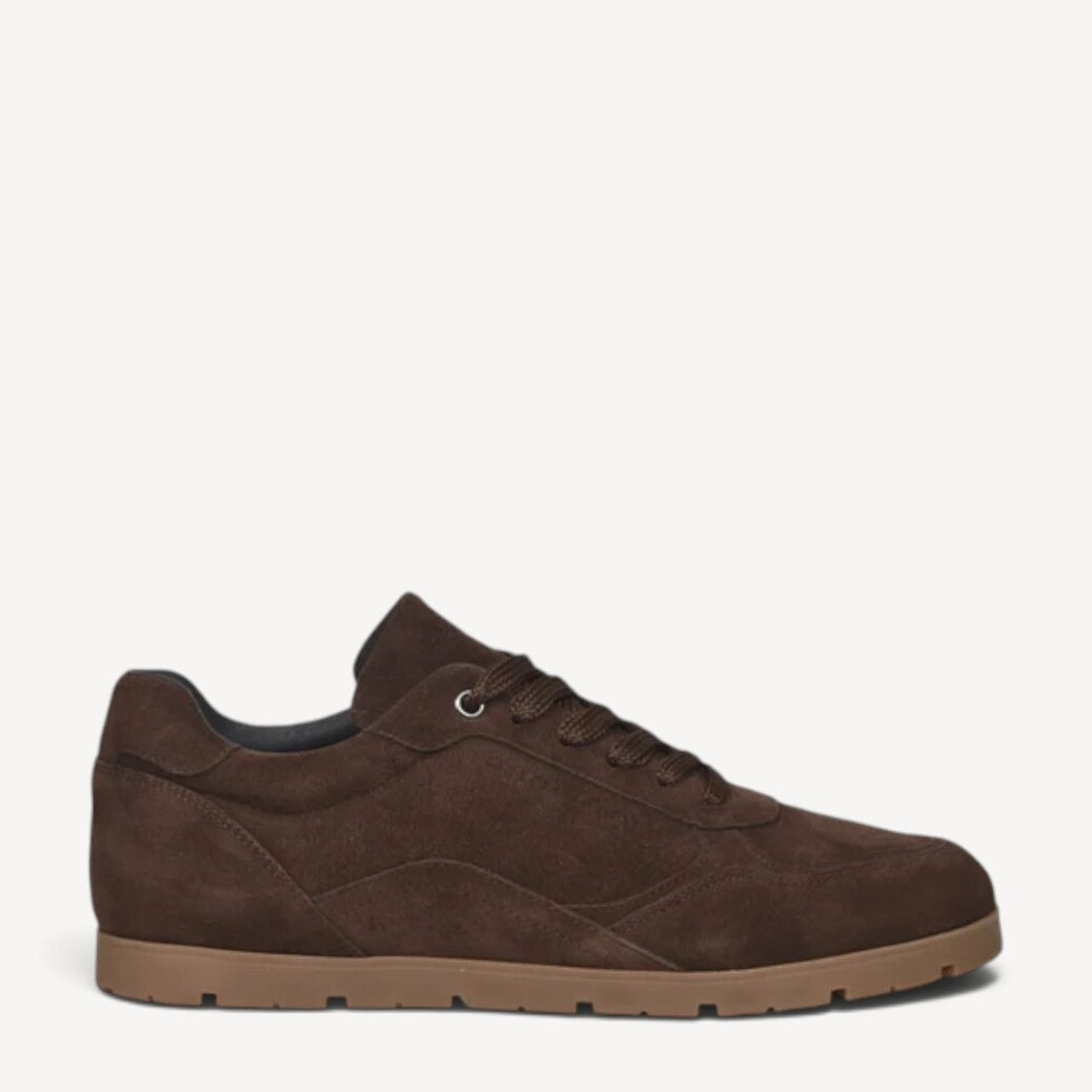 Heren veterschoenen-Bruin suède