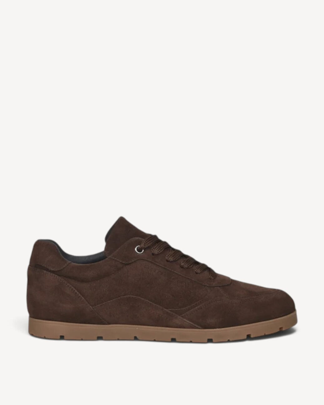 Heren veterschoenen-Bruin suède