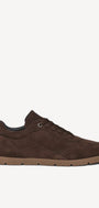 Heren veterschoenen-Bruin suède