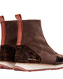 DAMES BOOTS+KORT LAARS-Bruin leer