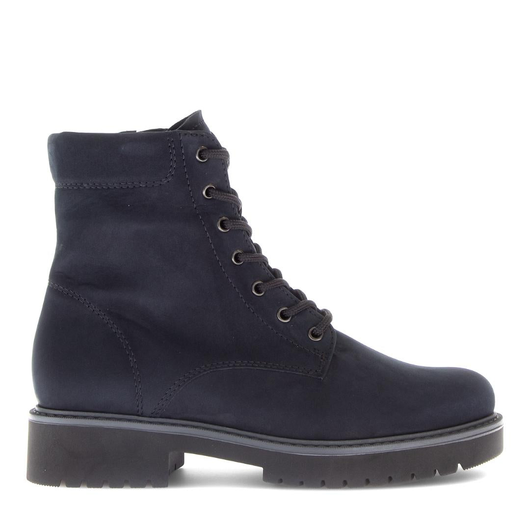DAMES BOOTS+KORT LAARS-Blauw suède/nubuck