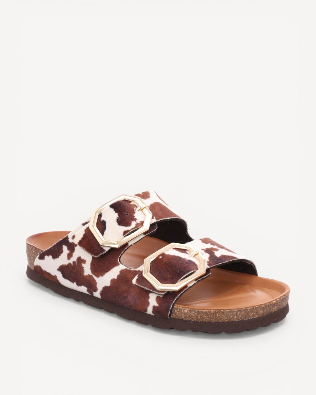 DAMES OPEN SCHOENEN-Bruin combi kleur