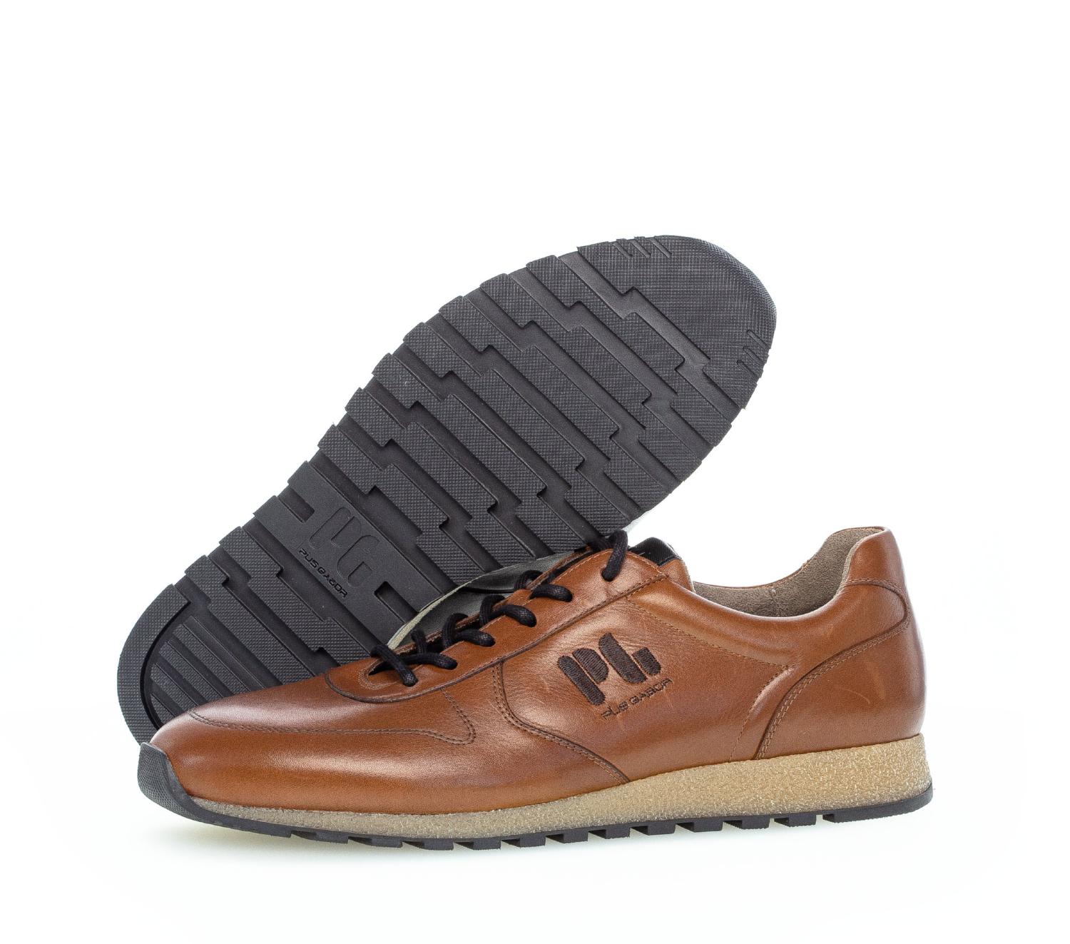 Heren veterschoenen-Bruin leer