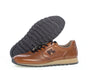 Heren veterschoenen-Bruin leer