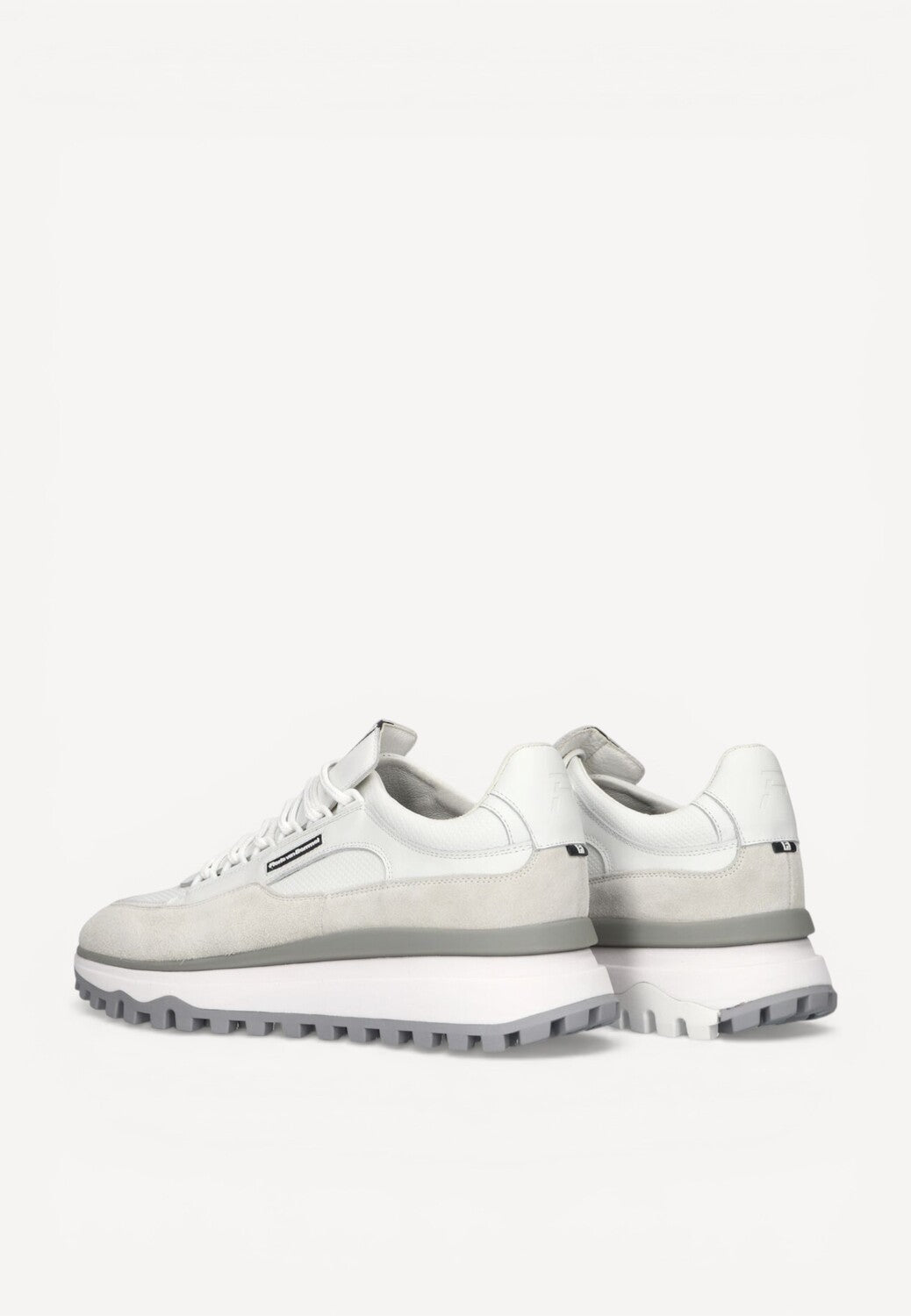 Heren veterschoenen-Wit combi kleur