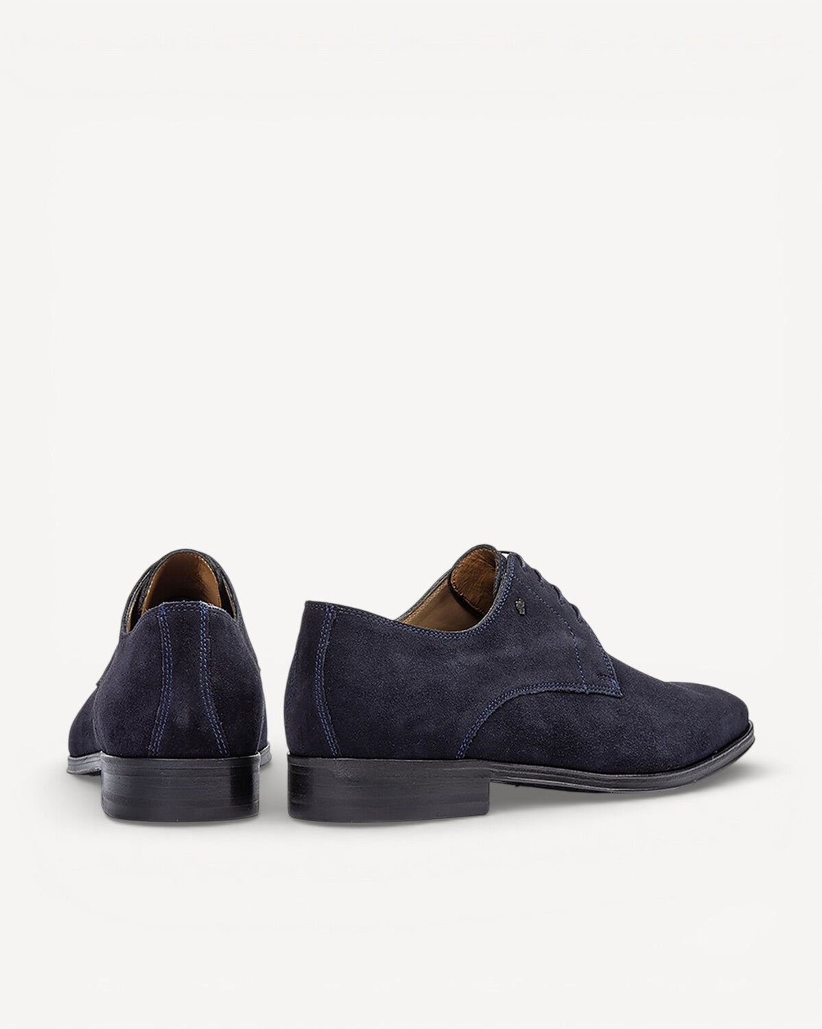Heren veterschoenen-Blauw suède/nubuck