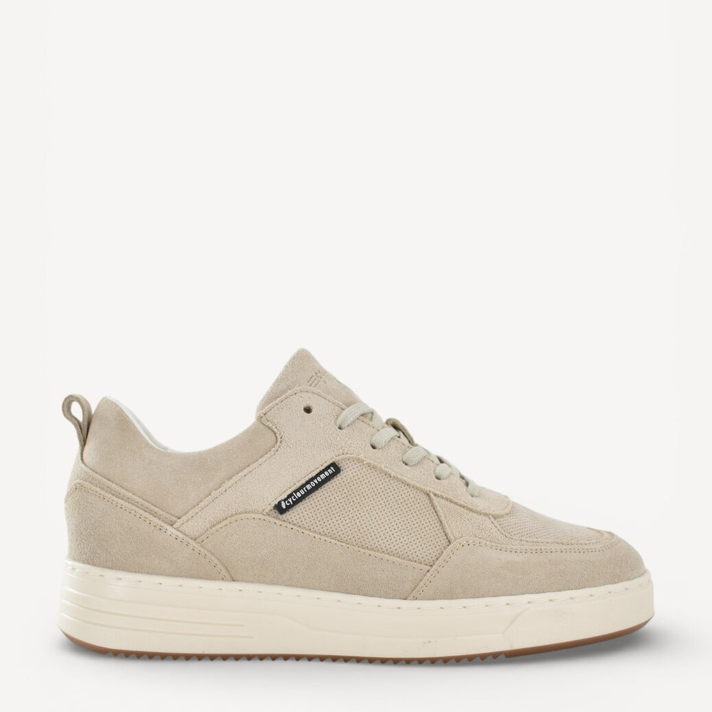 Heren veterschoenen-Beige suède/nubuck