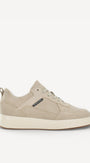 Heren veterschoenen-Beige suède/nubuck