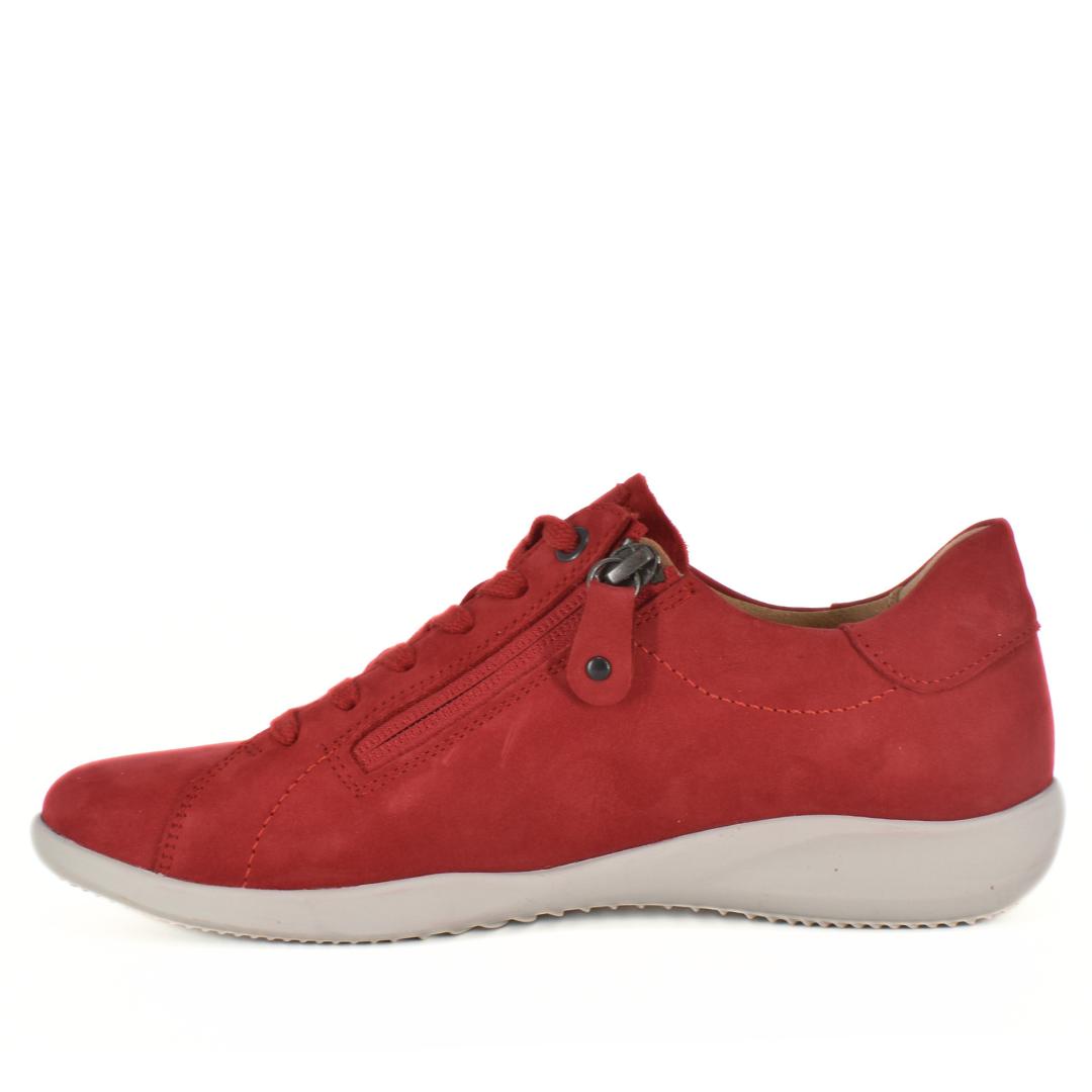 DAMES SPORTIEVE VETERSCHO-Rood suède/nubuck