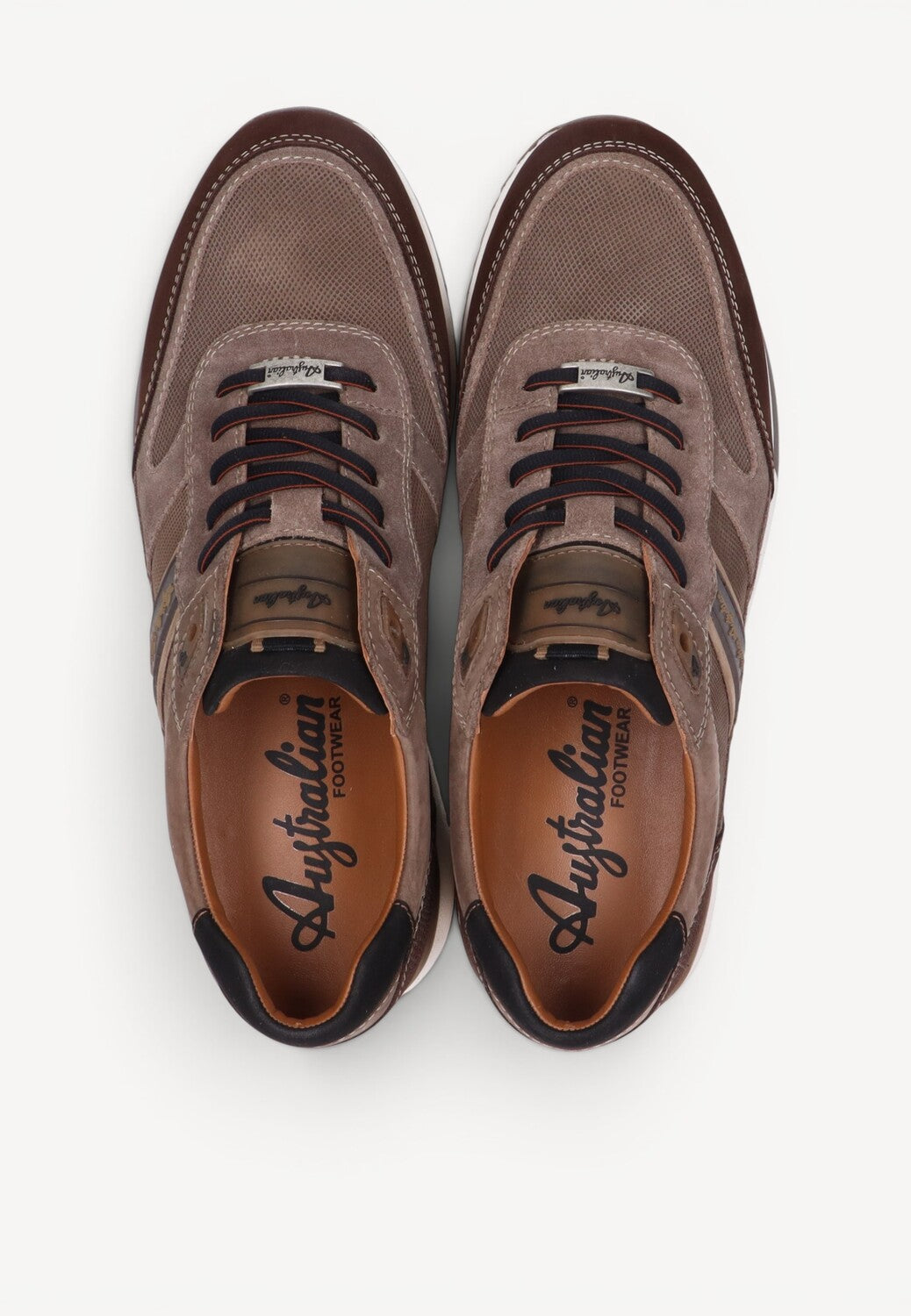 Heren veterschoenen-Beige suède/nubuck