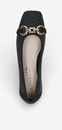 BALLERINAS + PUMPS-Zwart leer