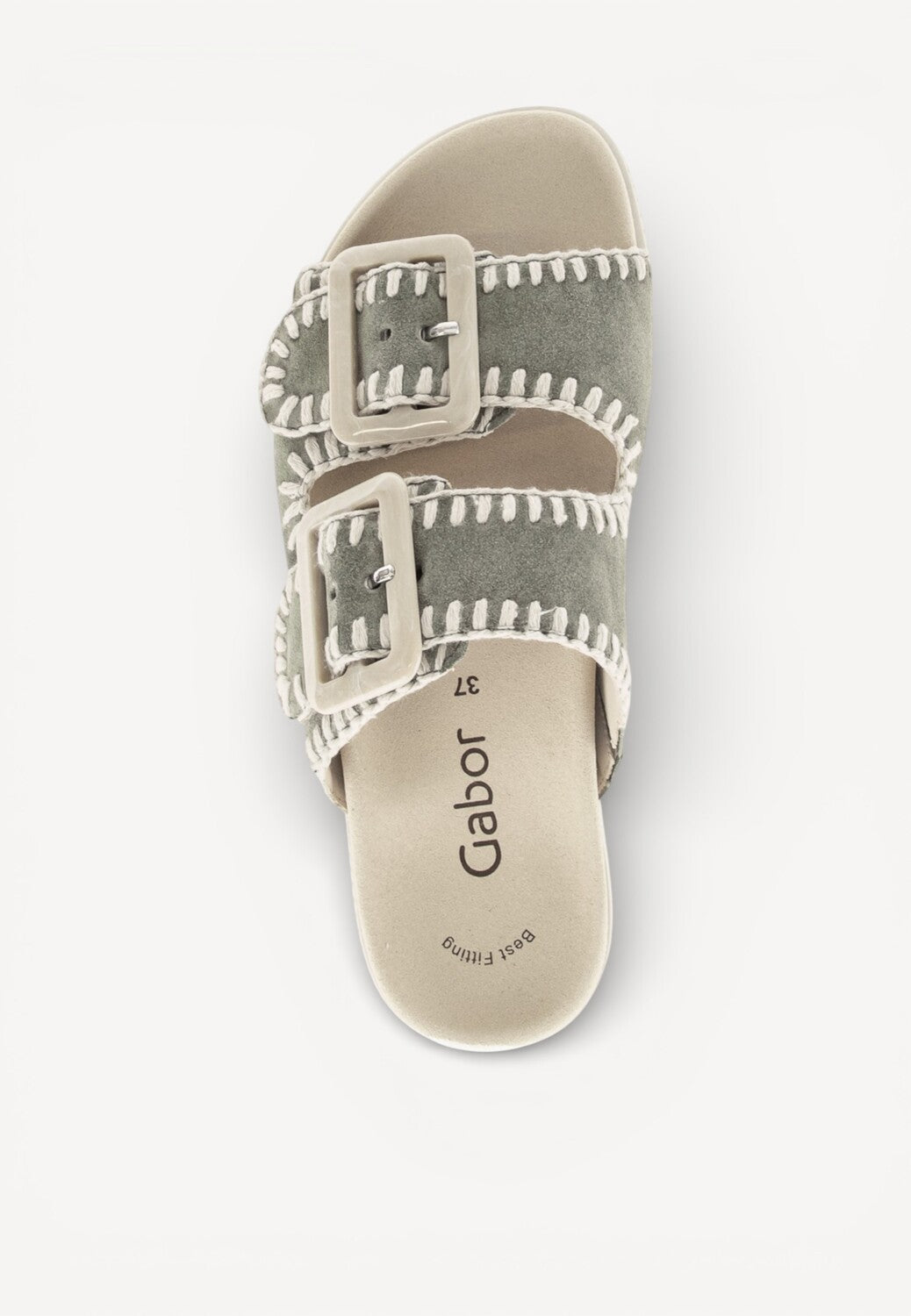 DAMES OPEN SCHOENEN-Groen suède/nubuck